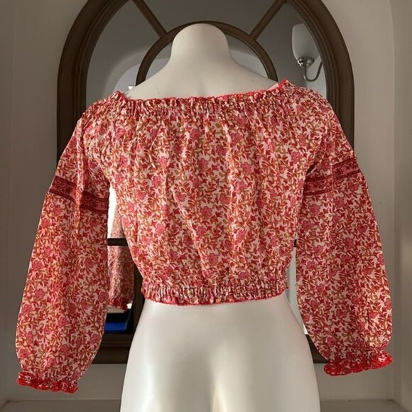 Poupette St. Barth Nana Off the Shoulder Top, Size S NEW w/Tag $140 - Picture 7 of 11